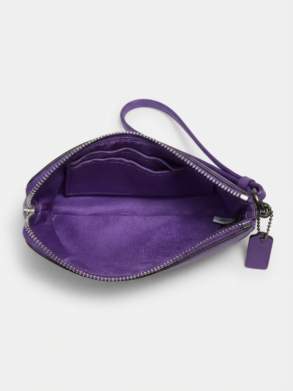 Purple Coach Corner Zip Wristlet-2016 - Picture 5 of 5